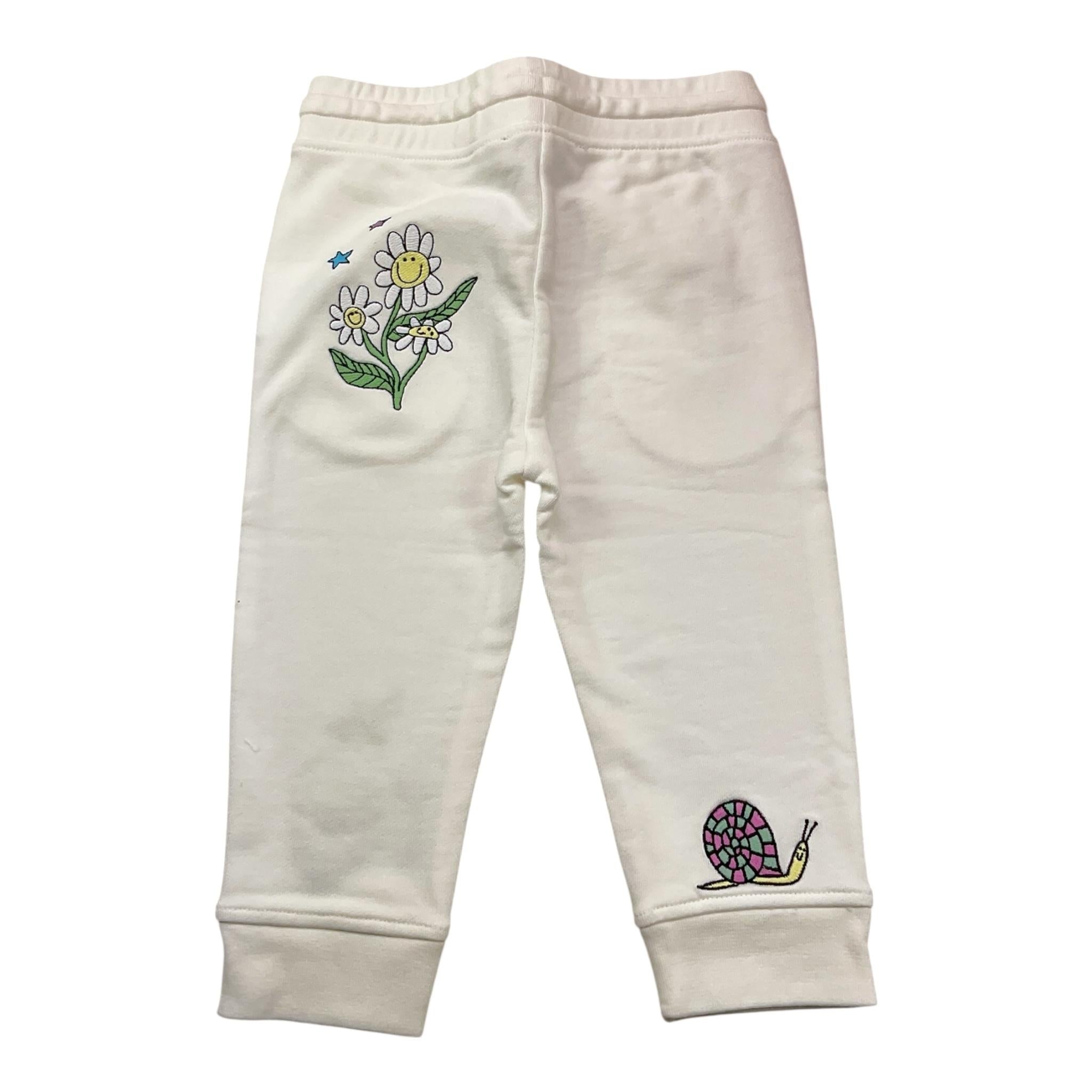 Stella Mccartney Pantalone Modello Tuta Tinta Unita con Stampa per Neonata TW6A20 BIANCO STELLA McCARTNEY 