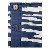 Missoni Two-Tone Cardigan With Blue/White Pattern For Boys
