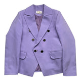 Fun &amp; Fun Solid Color Double Breasted Jacket Lilac For Girls