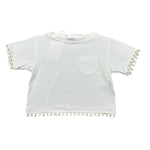 Lalalu' T-Shirt Tinta Unita Girocollo con Taschino per Neonata TSL80PBXX BIANCO LALALU' 