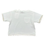 Lalalu' T-Shirt Tinta Unita Girocollo con Taschino per Neonata TSL80PBXX BIANCO LALALU' 