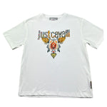 Just Cavalli T-Shirt Girocollo Tinta Unita con Stampa per Bambina JGP26114TS BIANCO JUST CAVALLI 
