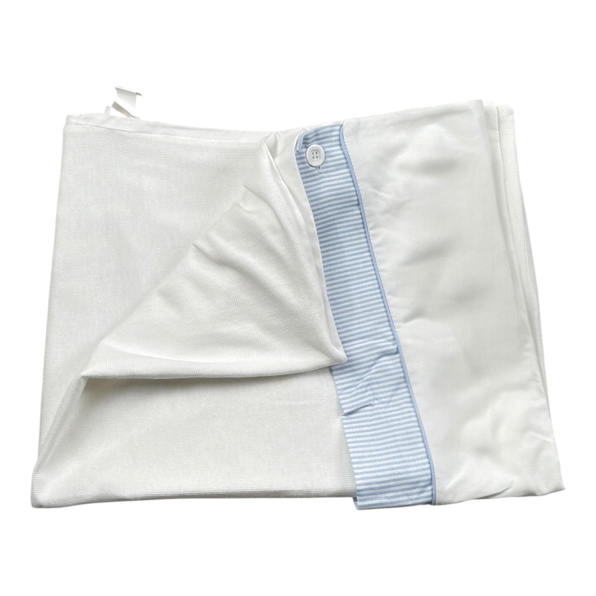 Dolcimonelli Coperta Bicolore con Fantasia A Righe Bianco/Azzurro per Neonato 436203116 BIANCO/AZZURRO DOLCIMONELLI 