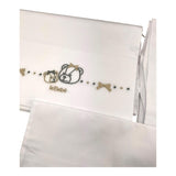 LE BEBE' set 3 pezzi lenzuola tinta unita cn ricami Bianco per Neonata LGB5970 BIANCO LE BEBE' 