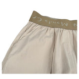 Manila Grace Gonna Tinta Unita con Elastico In Vita Logato per Bambina 105GMJS25 BEIGE MANILA GRACE 