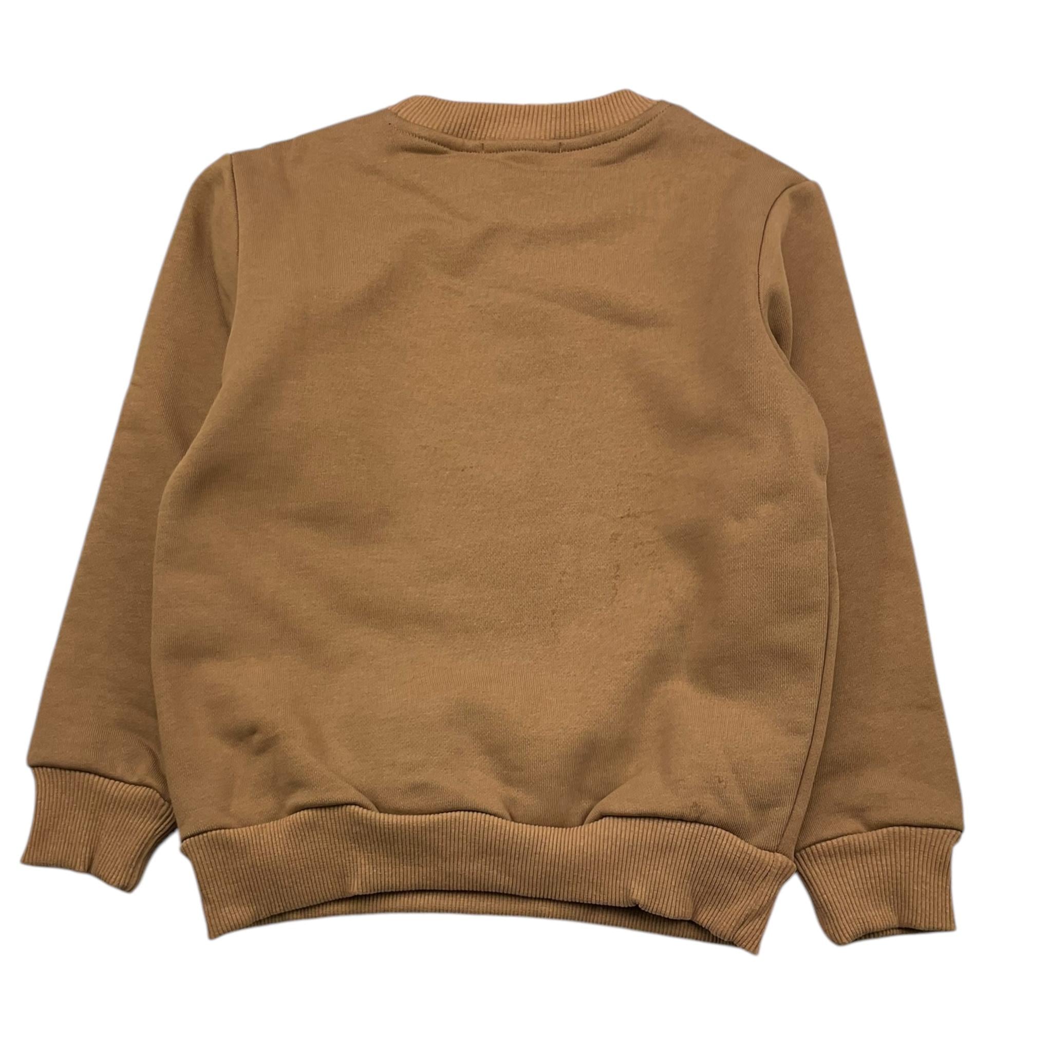 DANIELE ALESSANDRINI felpa girocollo tinta unita con stampa Beige per Bambino 1231F00103 BEIGE DANIELE ALESSANDRINI 