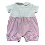 Le Bebe Pagliaccetto Mezza Manica Bicolore per Neonata LBG6300 BIANCO/ROSA LE BEBE 