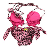 4Giveness 2 Piece Swimsuit Triangle-Panties Pink Spotted Pattern For Girls
