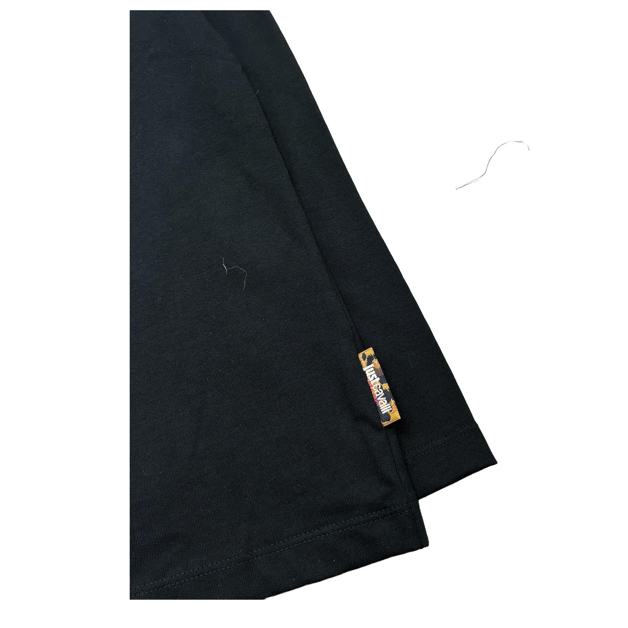 Just Cavalli Shirt Girocollo Tinta Unita con Logo per Bambina JGP2006TS NERO JUST CAVALLI 