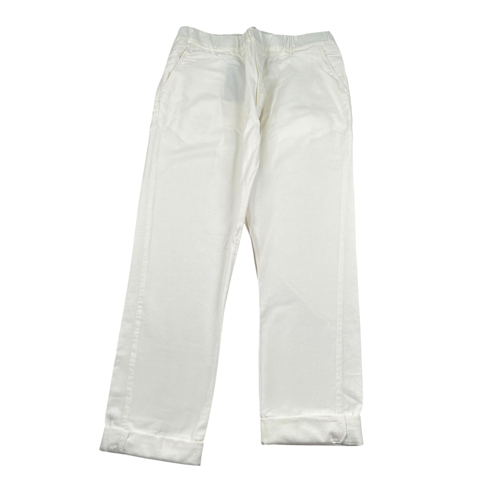 Paolo Pecora Pantalone tinta unita con Elastico In Vita Bianco per Bambino PP3302 BIANCO PAOLO PECORA 