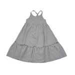 Petit Indi Abito Tinta Unita con Applicazioni per Bambina SS25BK6651X GRIGIO PETIT INDI 