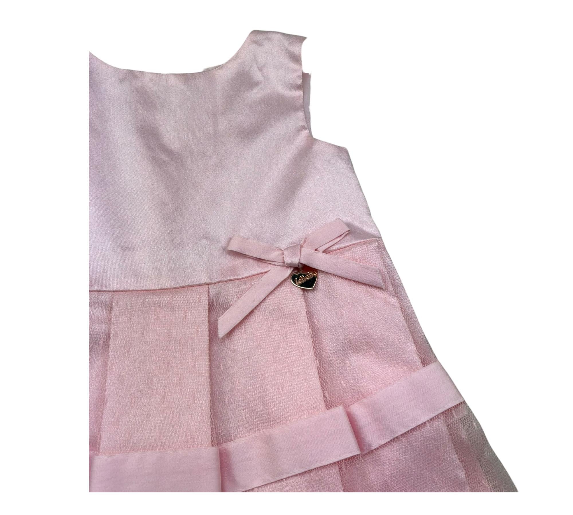 Le Bebe Abito Giromanica Tinta Unita per Neonata LBG0705 ROSA LE BEBE 