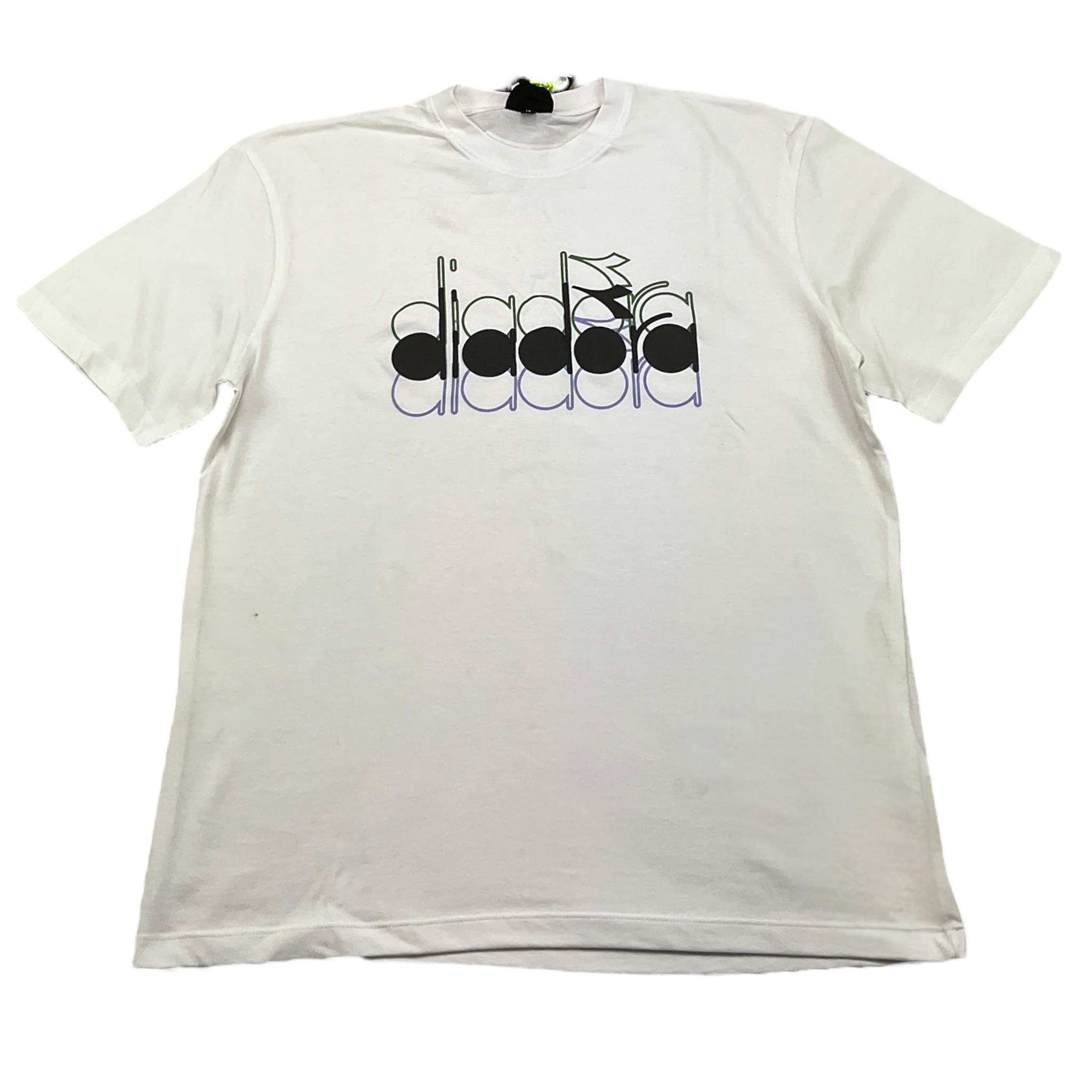 DIADORA t-shirt girocollo tinta unita con logo Bianco per Bambino F4DIJGTH058 BIANCO DIADORA 