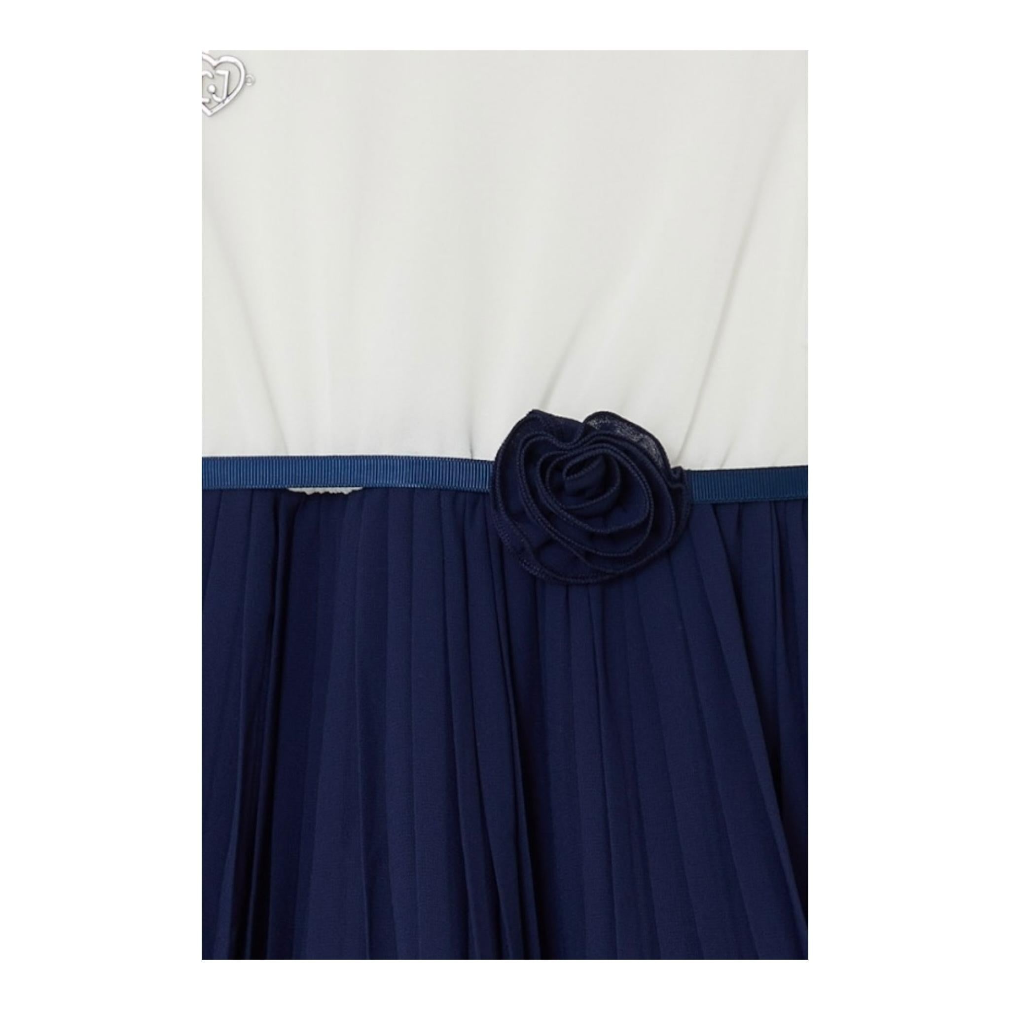 Liu Jo Abito Bicolore Mezza Manica Velato per Neonata KA5133 BIANCO/BLU LIU JO 