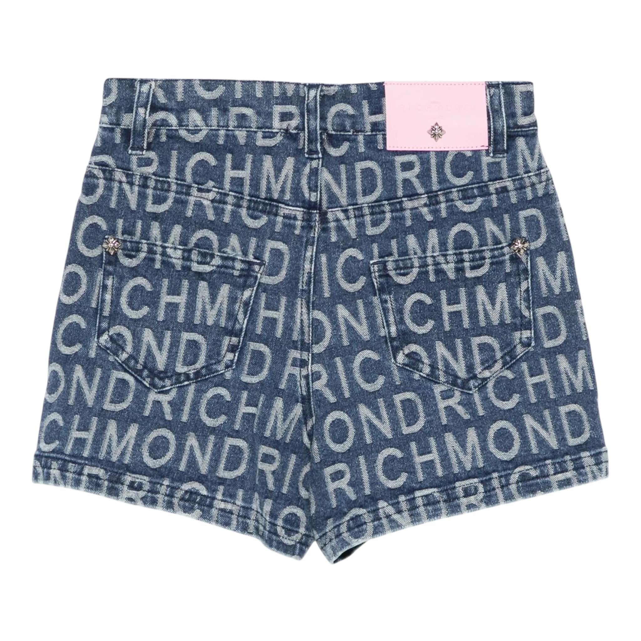 John Richmond Short In Denim Logato per Bambina RGP25122SHX BLU JOHN RICHMOND 