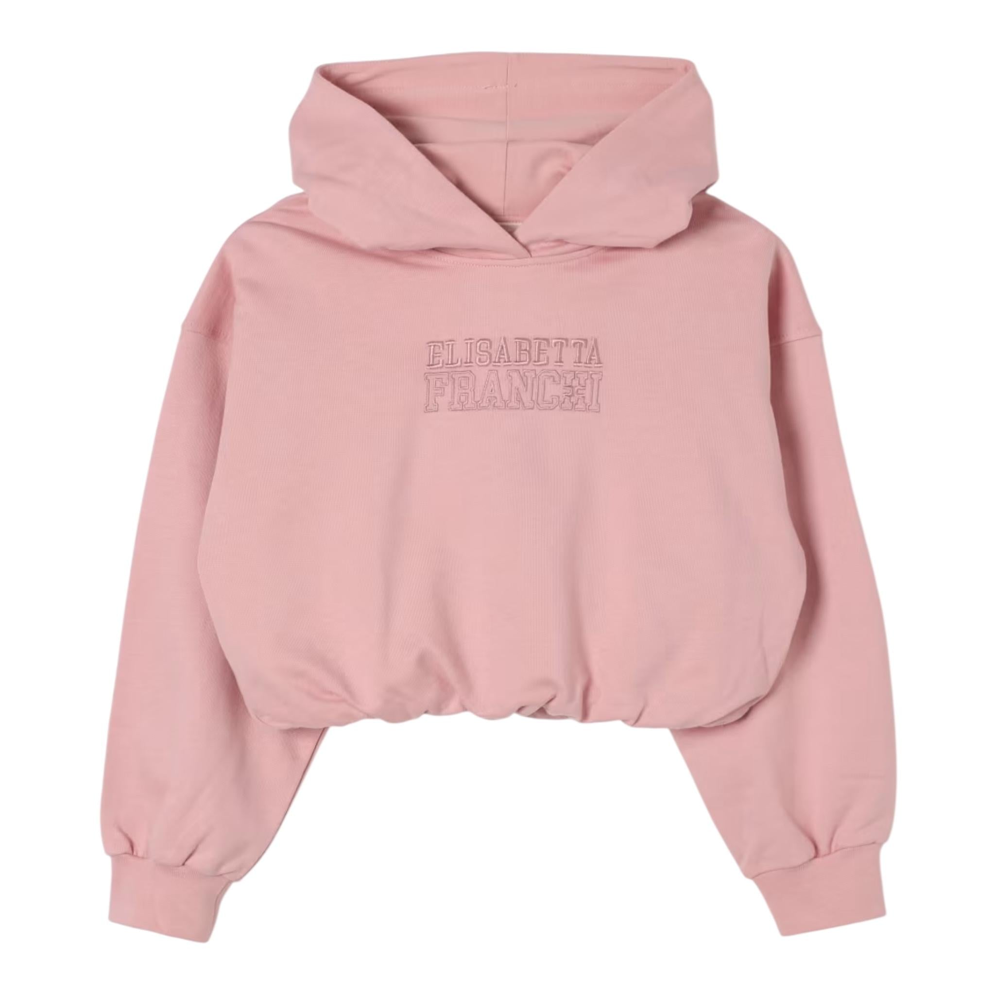 ELISABETTA FRANCHI felpa tinta unita con cappuccio Rosa per Bambina EFFE134XX ROSA ELISABETTA FRANCHI 