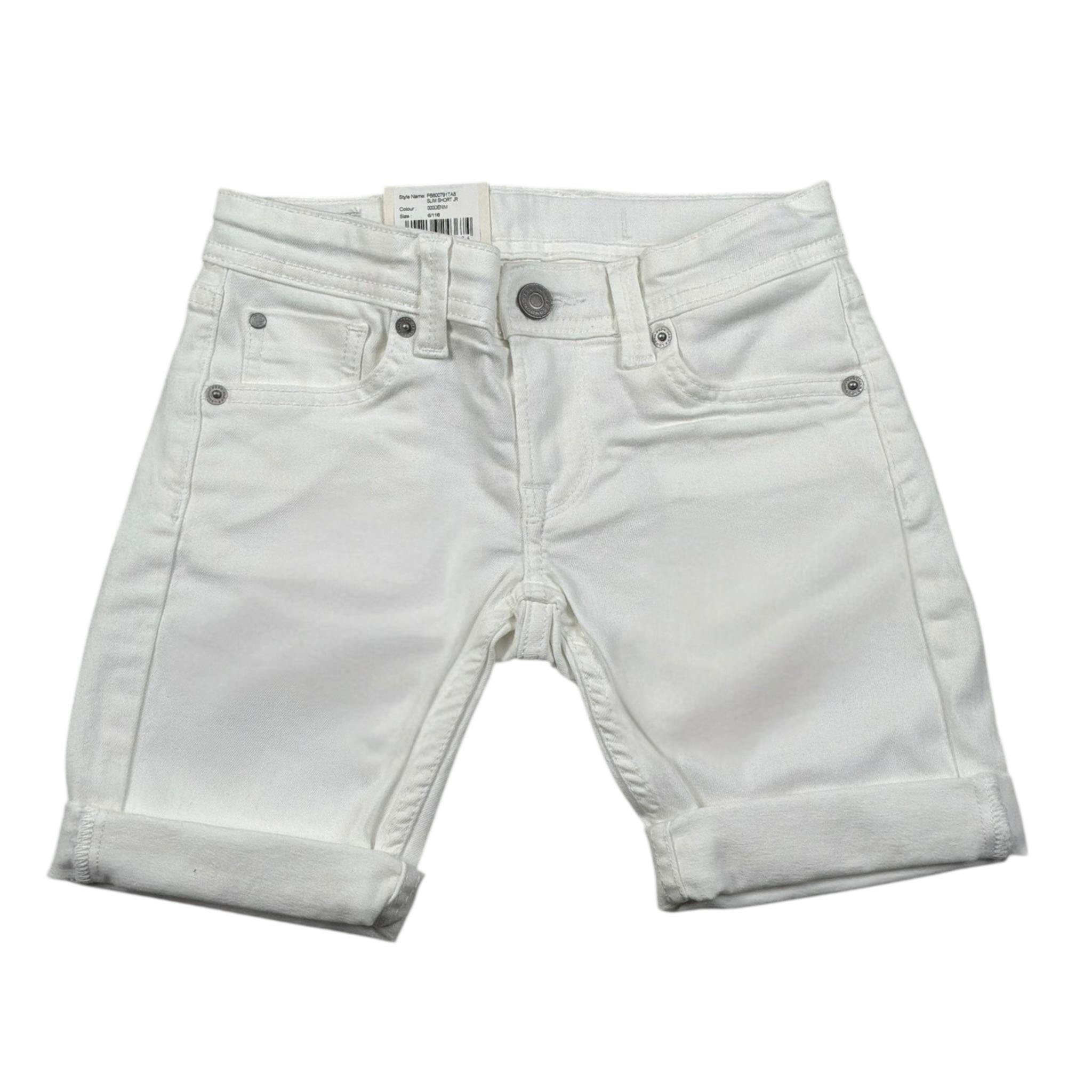 Pepe Jeans Bermuda Tinta Unita con Girovita Regolabile per Bambino PB800791TAB BIANCO PEPE JEANS 