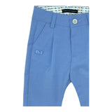 Daniele Alessandrini Plain Trousers with Adjustable Waistband Blue for Boys