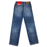 Diesel Jeans Solid Color With Rips And Adjustable Waist Blue For Boys