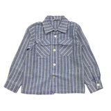 M+E' Plain Shirt with White Striped Pattern for Boys