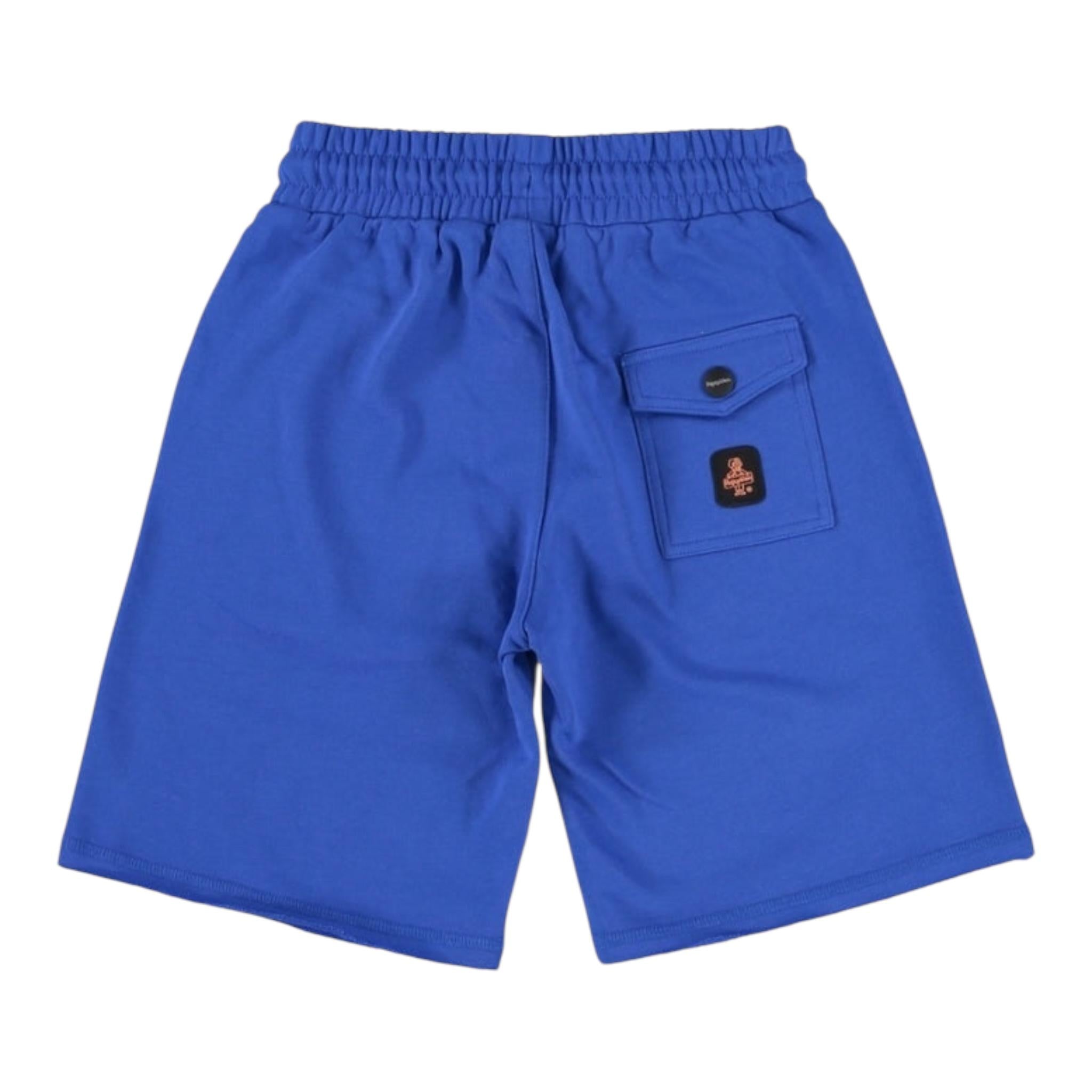 Refrigiwear Bermuda In Felpa Tinta Unita con Logo per Bambino 112PRMJS25X COBALTO REFRIGIWEAR 