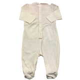 Minu' Long Sleeve Onesie Solid Color With White Tulle For Newborn
