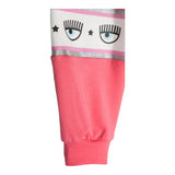 Chiara Ferragni Plain Trousers Tracksuit Style With Strawberry Print For Girls
