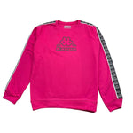 KAPPA felpa girocollo tinta unita con stampa Fuxia per Bambina 341Y16W FUXIA KAPPA 