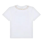 Moschino T-Shirt Girocollo Tinta Unita con Stampa per Bambina HIM060 BIANCO MOSCHINO 