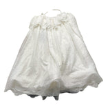 Mimisol Plain Dress With White Openwork Embroidery For Girls