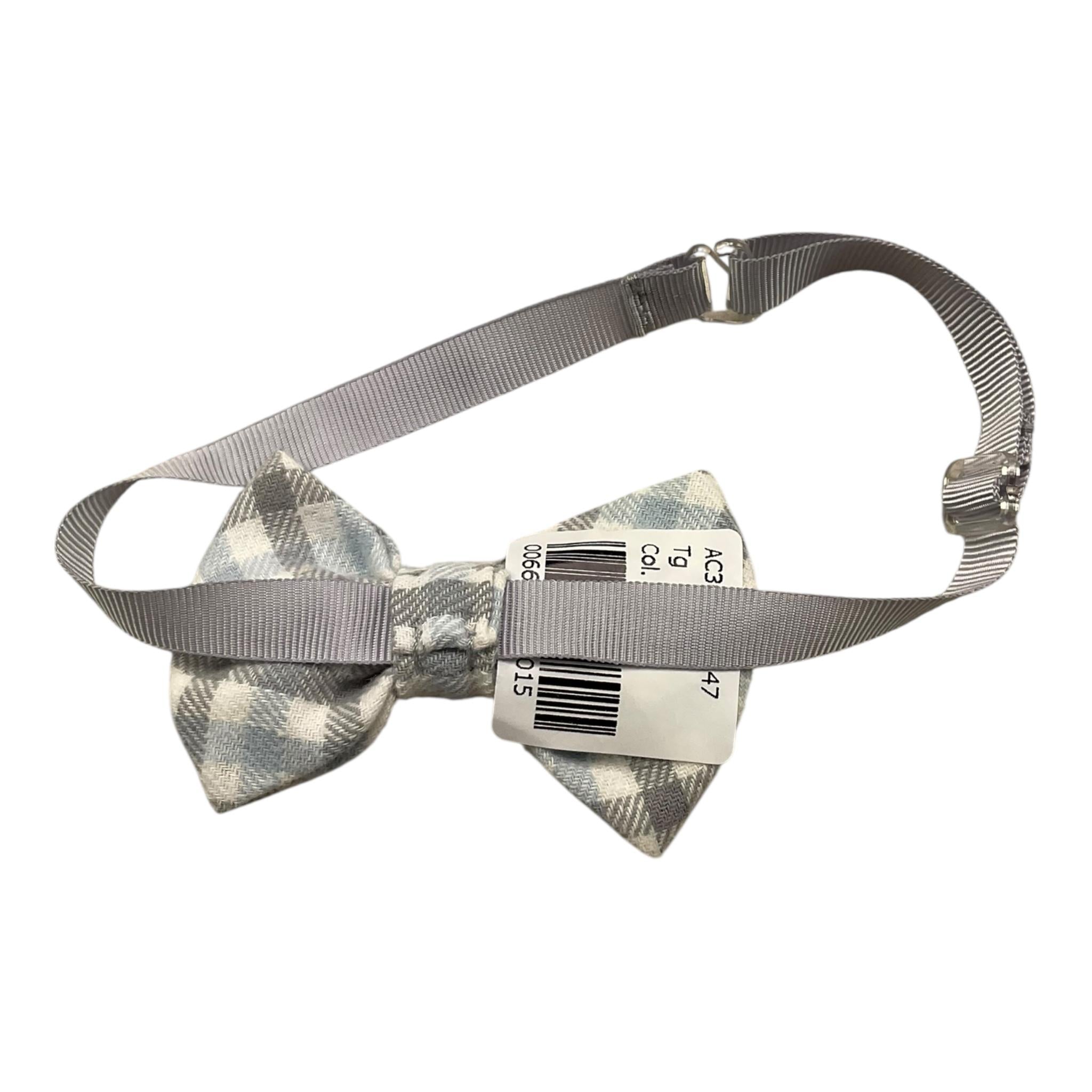 Ambaraba Gilet Tinta Unita con Parte Posteriore Fantasia Quadretti con Papillon per Neonato FM36093 AZZURRO AMBARABA 