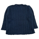 JO Milano Solid Color Blue Crew Neck Sweater For Newborns