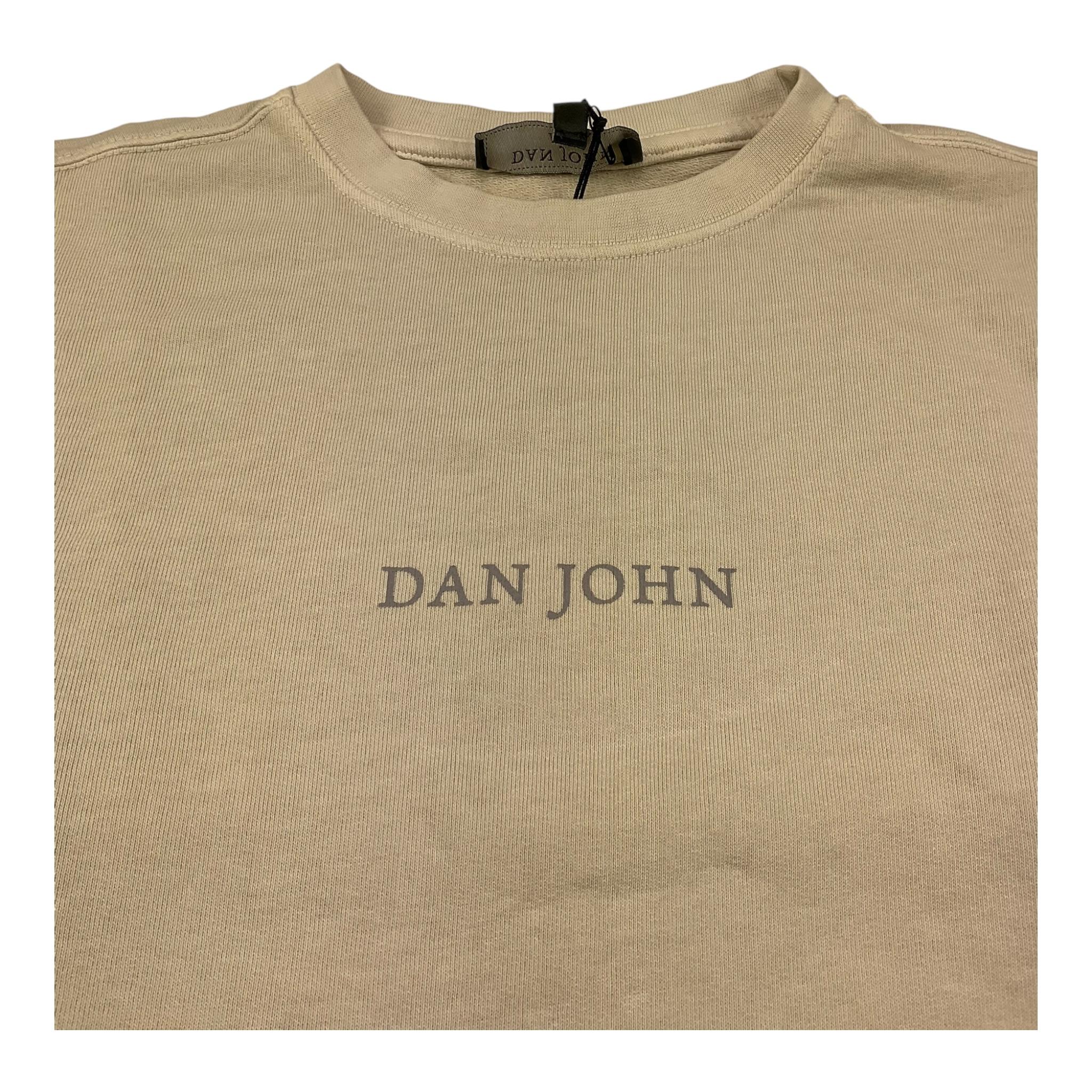 Dan John Felpa Chiusa Girocollo Tinta Unita con Logo per Bambino MFD5101J BEIGE DAN JOHN 