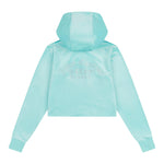 Juicy Couture Felpa Tinta Unita In Velluto con Zip E Cappuccio per Bambina JBX6500 AZZURRO JUICY COUTURE 