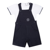 Boss Completo 2 Pezzi T-Shirt-Salopette per Neonato J52210 BLU BOSS 