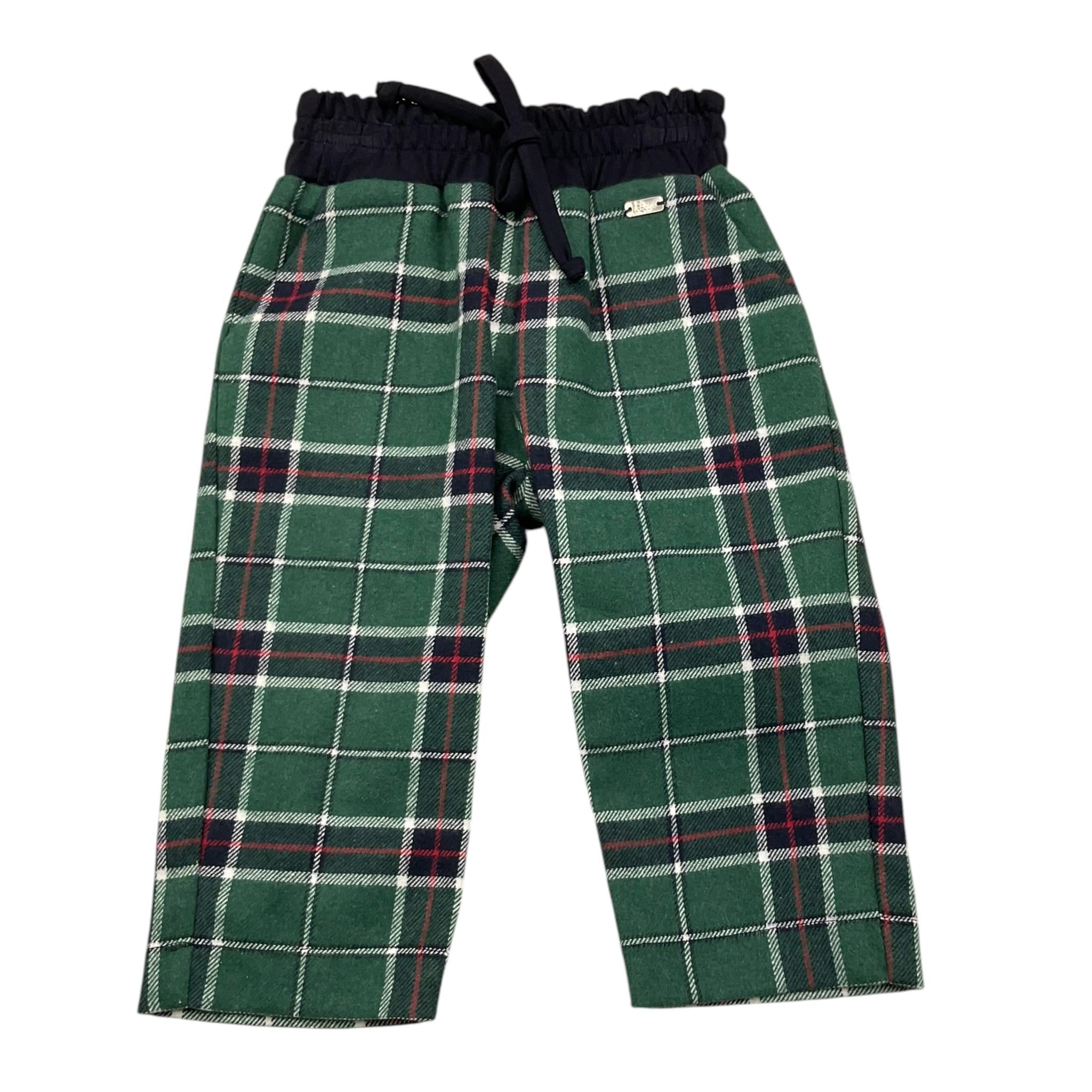 LE BEBE' pantalone fantasia scozzese con elastico in vita Verde per Neonata LBG6061 VERDE LE BEBE' 