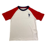 U.S. Polo Assn T-Shirt Girocollo Tinta Unita con Logo per Neonato US41532003 BIANCO U.S. POLO ASSN 