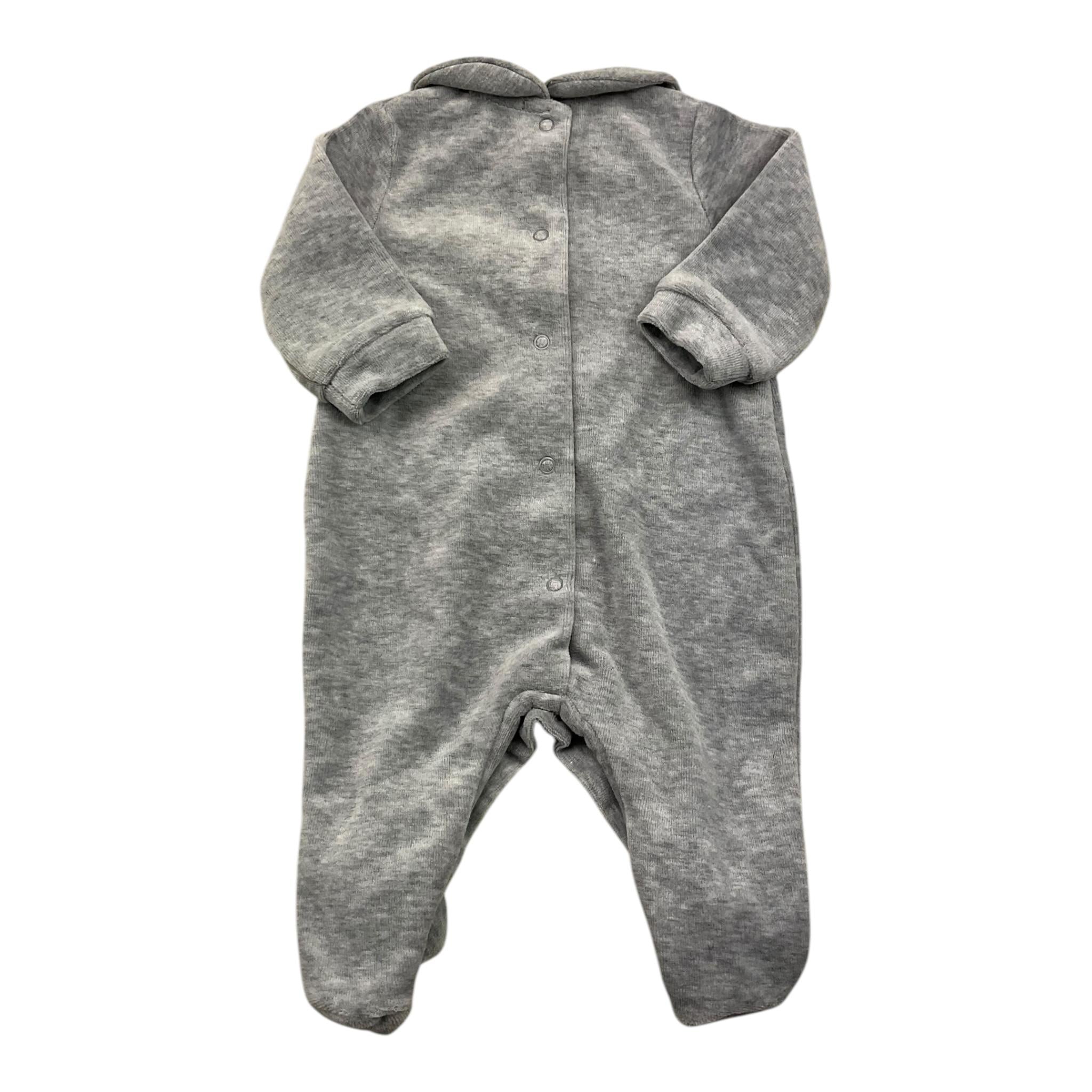 NANAN tutina tinta unita con stampa Grigio per Neonato AI2400101GR GRIGIO NANAN 