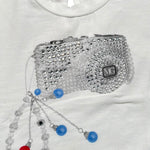 Miss Grant T-Shirt Girocollo Tinta Unita con Stampa per Neonata MG1235N BIANCO MISS GRANT 