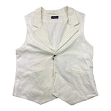 Emanuel Pris Solid Color Vest With Buttons White For Boys