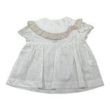 La Stupenderia Camicia Mezza Manica Tinta Unita con Colletto per Bambina TJCM72X PANNA LA STUPENDERIA 
