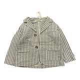 Zhoe &amp; Tobiah Cream Striped Solid Color Jacket For Baby