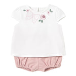 Mayoral Completo 2 Pezzi 1 T-Shirt-1 Culotte per Neonata 1663277 BIANCO/ROSA MAYORAL 