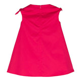 The Owl Solid Color Fuchsia Sleeveless Dress For Baby Girl