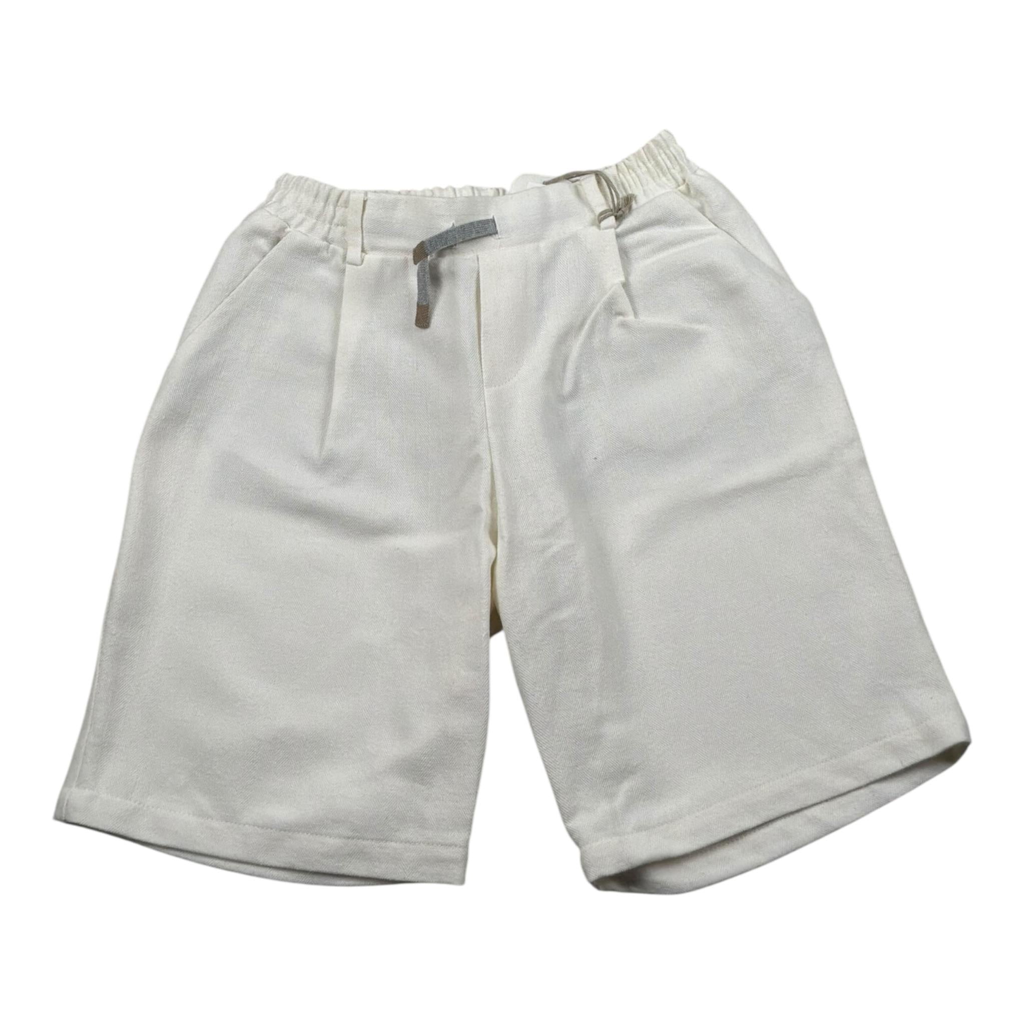 Eleventy Bermuda Tinta Unita con Elastico In Vita per Bambino EW6P59X PANNA ELEVENTY 