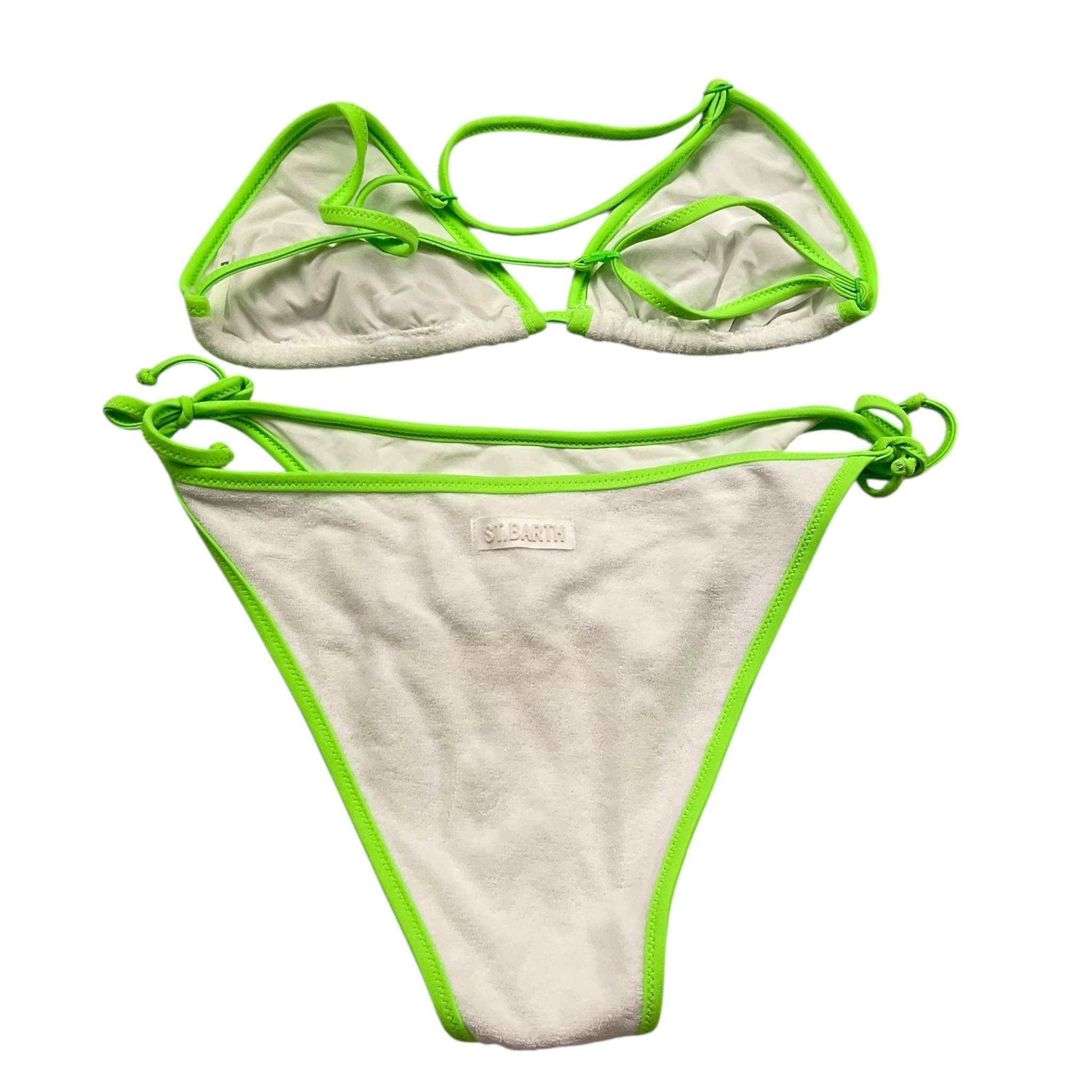 Saint Barth Costume 2 Pezzi Triangolo-Mutandina Tinta Unita per Bambina TERRY BIANCO SAINT BARTH 