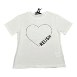 Relish T-Shirt Girocollo Tinta Unita con Stampa per Bambina RGP2301033007 BIANCO RELISH 