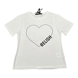 Relish T-Shirt Girocollo Tinta Unita con Stampa per Bambina RGP2301033007 BIANCO RELISH 