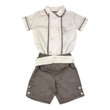 La Stupenderia 2 Piece Set Shirt Body-Bermuda White/Beige For Newborn
