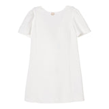 Twinset Abito Mezza Manica Tinta Unita con Fiocco per Bambina 251GJ2QN9X BIANCO TWINSET 